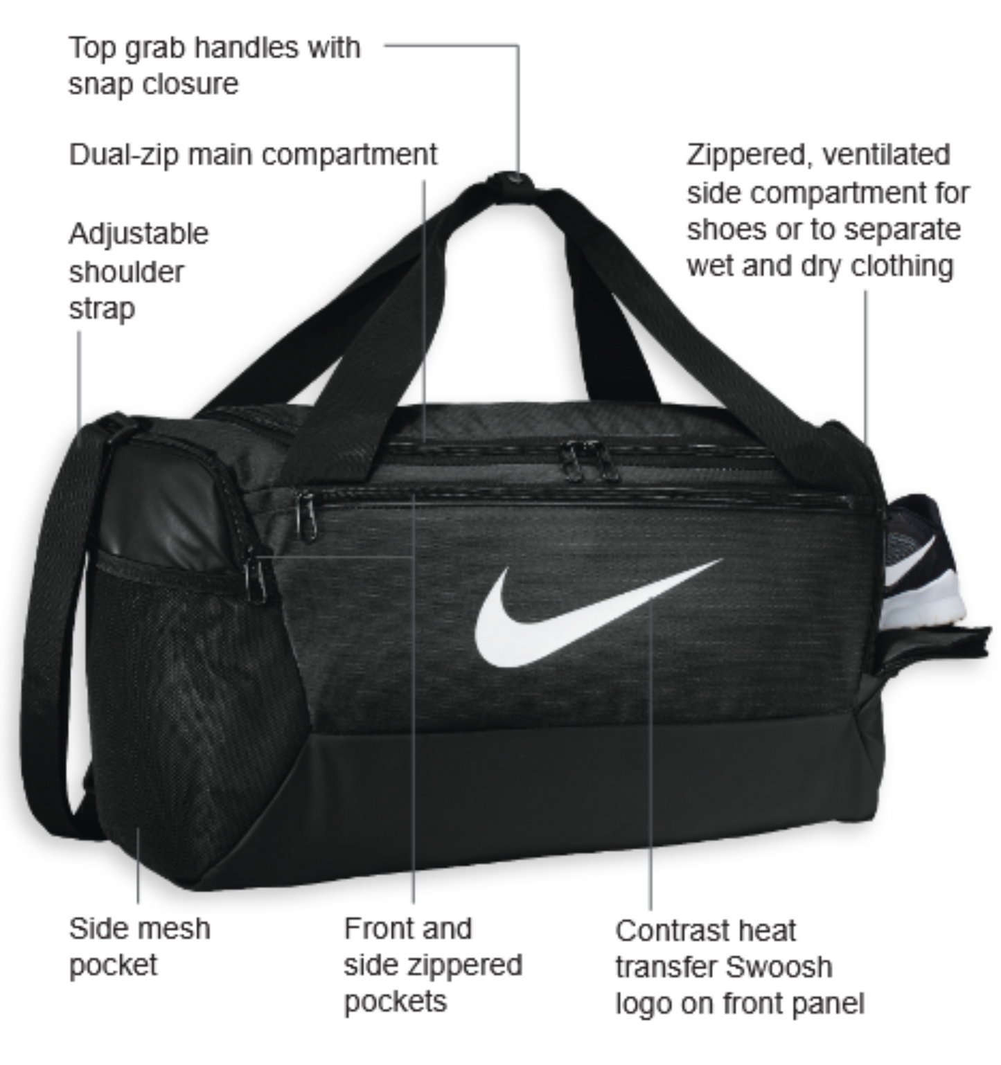 NIKE Brasilia Small Duffel Bag
